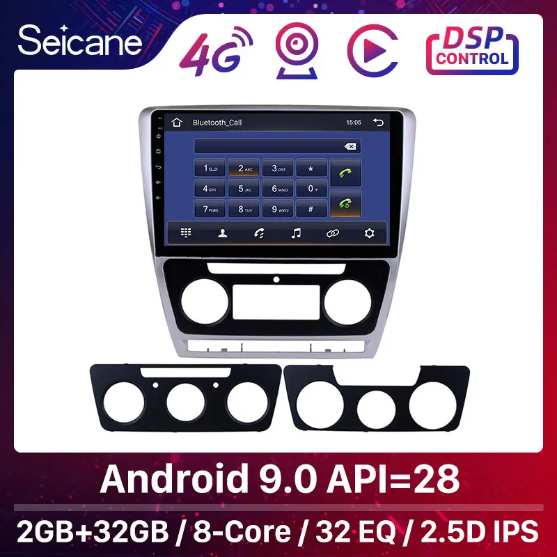 

Seicane 10,1 дюймов Android 9,0 HD сенсорный экран для Skoda Octavia 2007 2008 2009-2014 радио GPS Bluetooth зеркало SWC