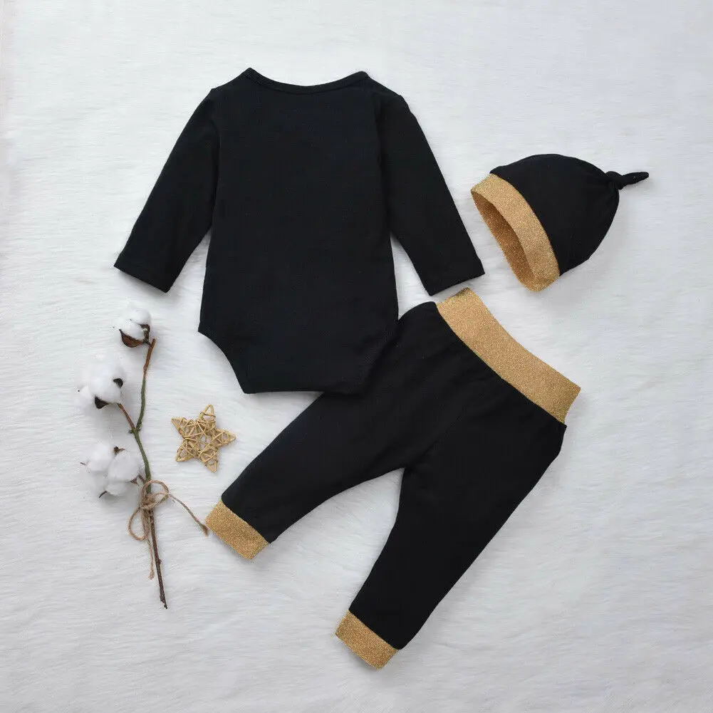 Новогодняя одежда для малышей Комплект из 3 предметов подарок футболка