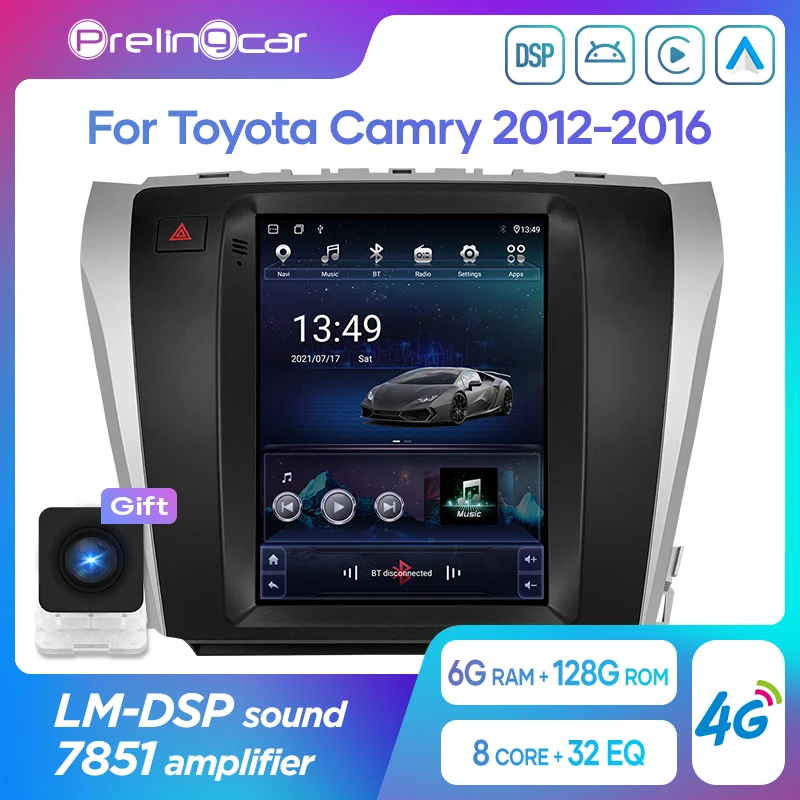 

Автомагнитола для Toyota Camry 2012-2016, с вертикальным экраном, Android 10, GPS, без DVD