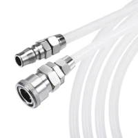 uxcell pneumatic air hose 10mm od 6 5mm id 20m length white with quick coupler