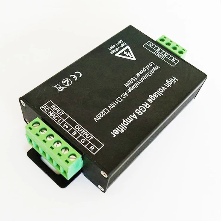 

High voltage 110V 220V led RGB amplifier sIgnal repeater 1500W for 5050 strip