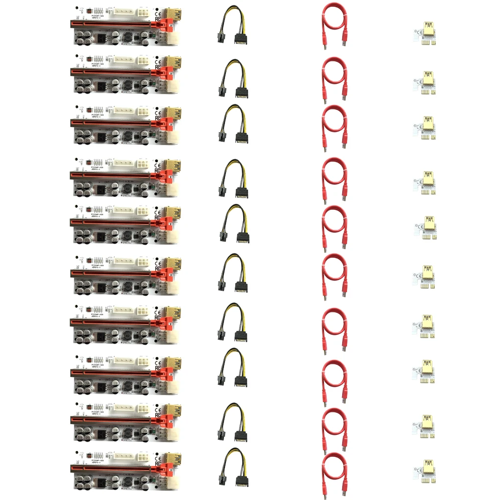 

10 PCS Riser VER010 USB 3.0 PCI-E Riser VER010-X Express Cable Riser For Video Card X16 Extender PCI-E Riser Card For Mining