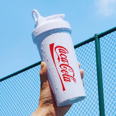 650ML 600 мл Спортивная бутылка для воды BPA Free Tritan пластиковая чашка для воды протеиновый шейкер портативный герметичный Открытый путешествия бутылки - Цвет: 650ML