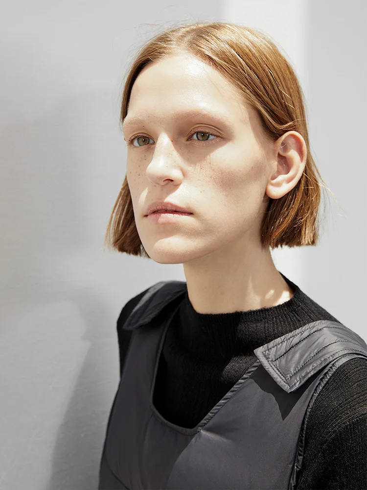 Оригинальный дизайн женский Зимний Элегантный тонкий милый жилет без рукавов на