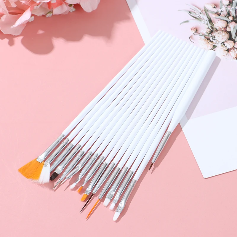 

15Pcs Nail Pens UV Gel Design Painting Art Brush Set for Salon Manicure DIY Tool