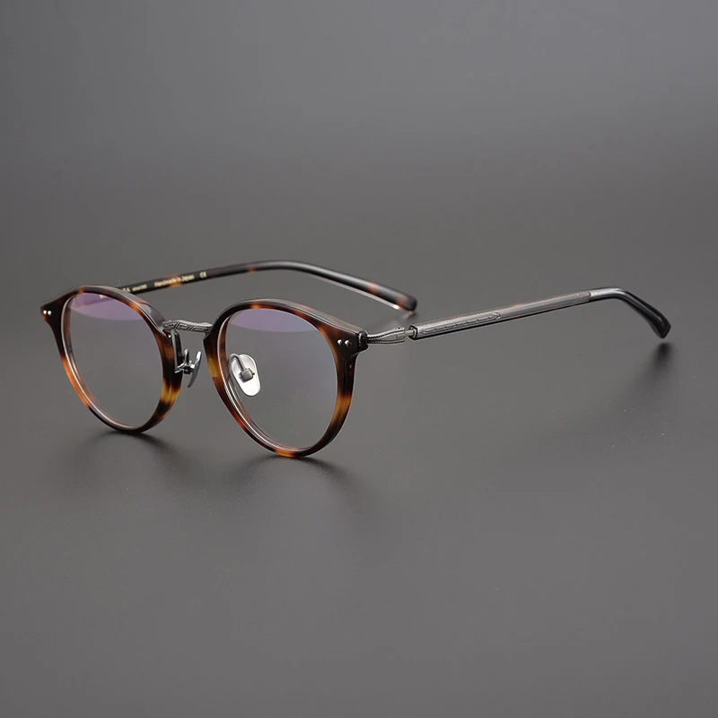 

Japan Style Retro Vintage Luxury Brand Man Round Optical Eyeglasses Frames Acetate men Women Reading Myopia Prescription Glasses
