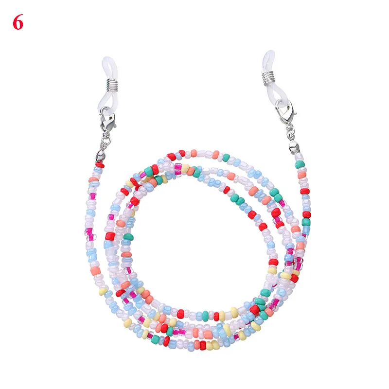 

Модная цветная цепочка для очков с рисовыми бусинами, бисерная маска, Женская цепочка на шею, цепочка для очков, цепочка для солнцезащитных ...