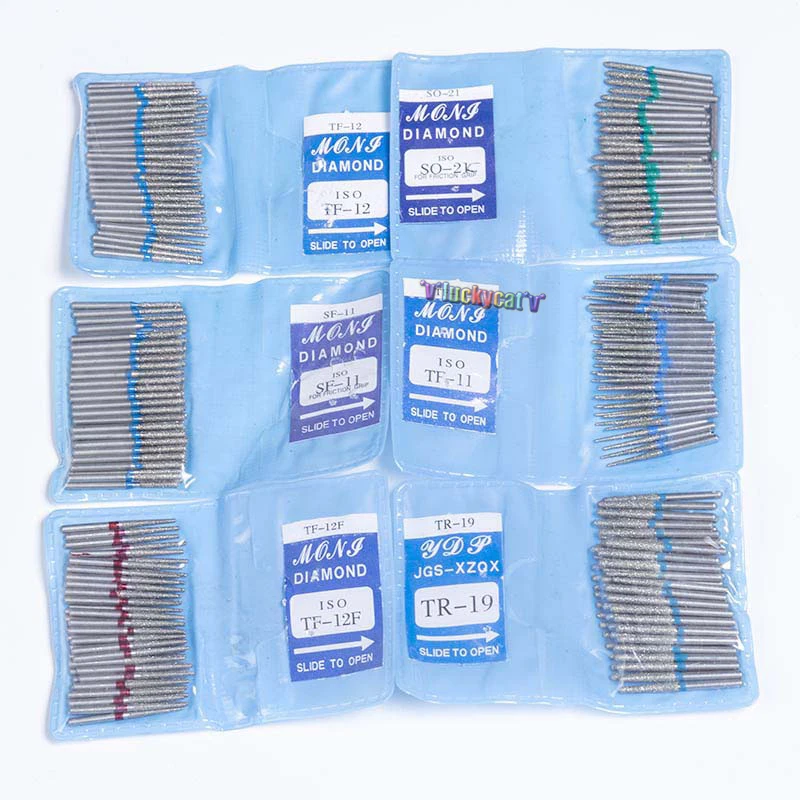 50 шт./пакет TF серии шариковым круглый Стоматологические алмазные сверла