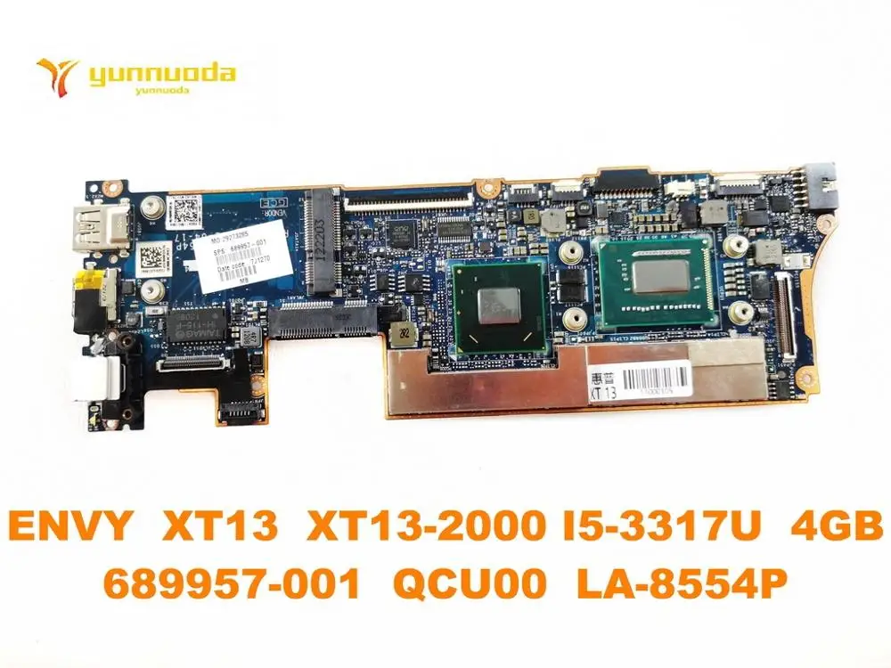 

Оригинальный Для HP ENVY XT13 XT13-2000 материнская плата для ноутбука ENVY XT13 XT13-2000 I5-3317U 4 Гб 689957-001 аккумулятор большой емкости QCU00 LA-8554P тестирование