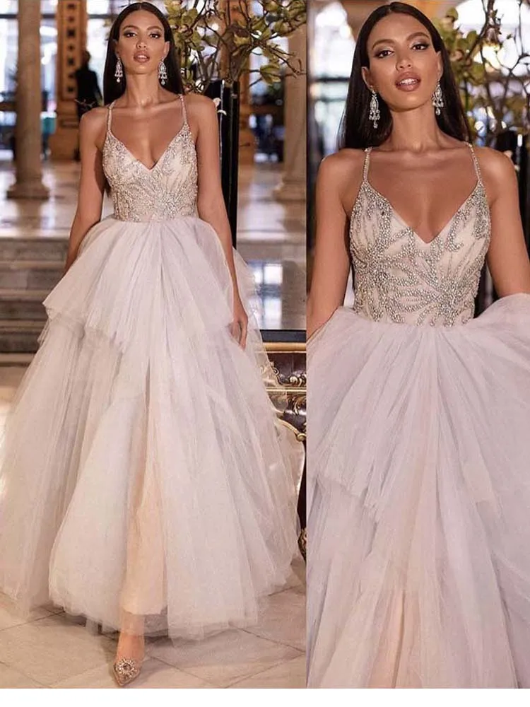 Женское платье в пол темно-розовое ТРАПЕЦИЕВИДНОЕ ПЛАТЬЕ на тонких бретелях с