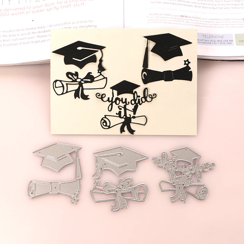 

graduation ceremony graduating party master hat stencil DIY Scrapbook Paper Album 2021 new