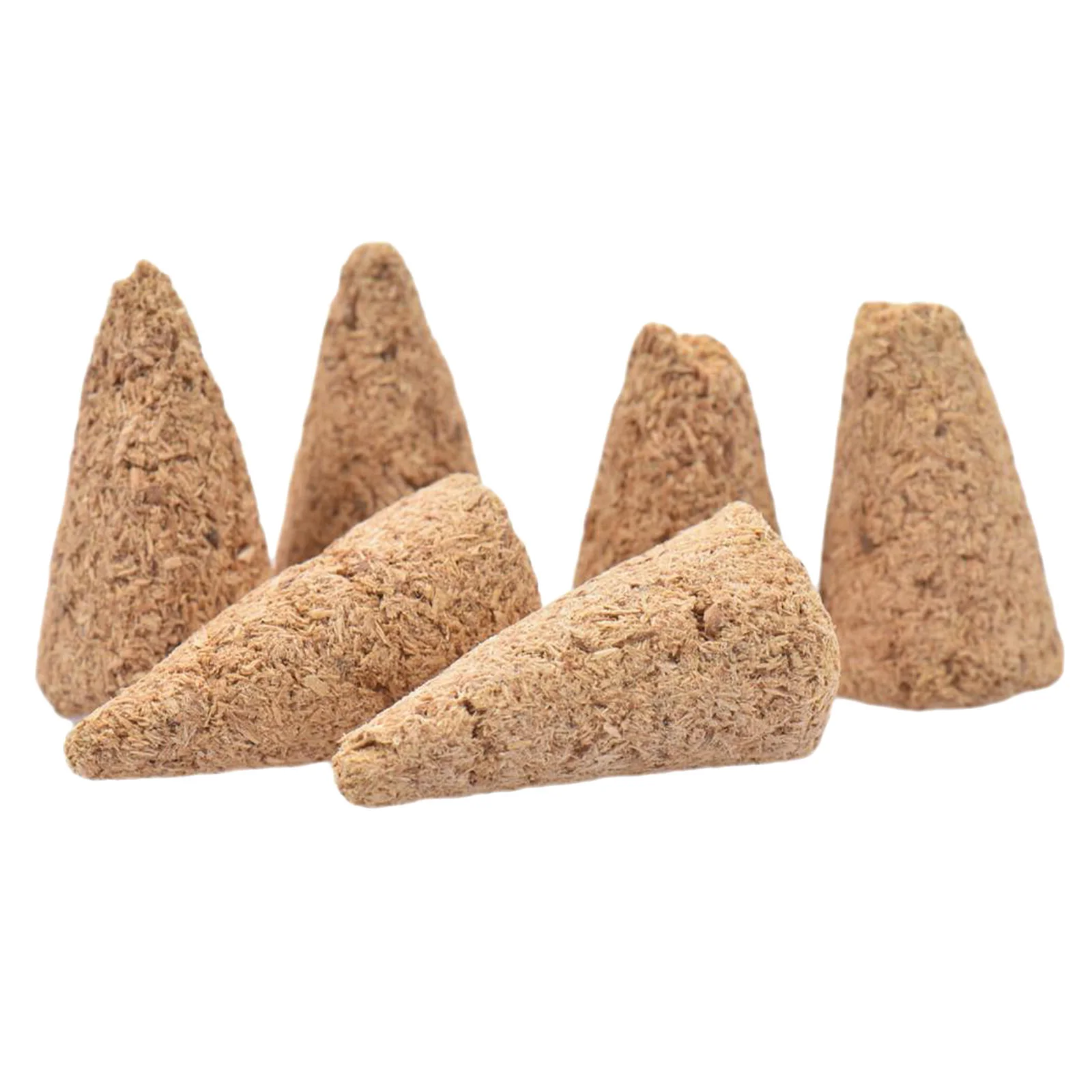 

6pcs Natural Sandalwood Backflow Incense Indoor Incense Aroma Air Purify Freshener Cone Home Supply