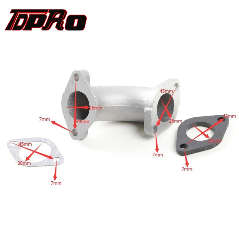КАРБЮРАТОРНЫЙ коллектор TDPRO 26 мм Carby впускная труба прокладка для 110cc 125cc 140cc Lifan YX