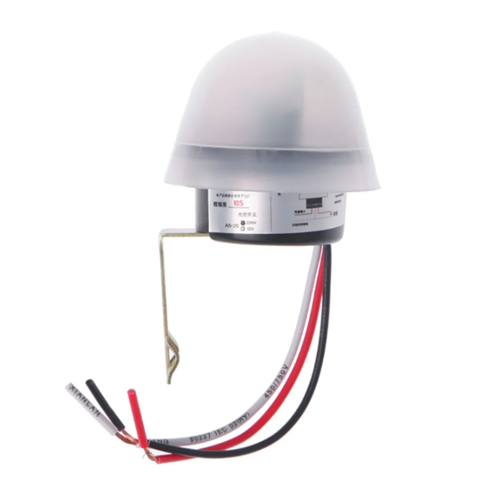 

AS-20 DC 12V AC 110V 220V 10A Waterproof Sensitive Auto Switch Photocell Street Light Switch Sensor