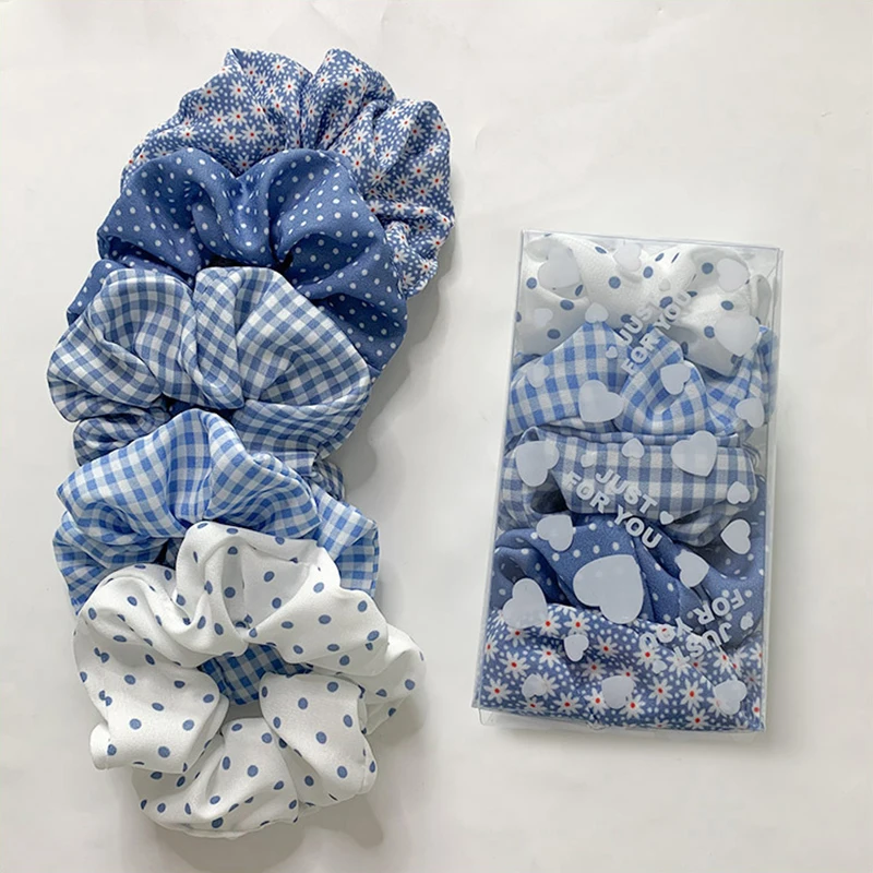 

5pcs Set Candy Color Hair Bands Hair Accessories Ponytail Holder Gum Elastic Rubber Band Headwear Girl Headband Ornaments