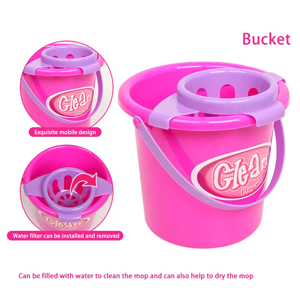 Детский набор для уборки детей с швабра и метла игрушки кухни домашнего