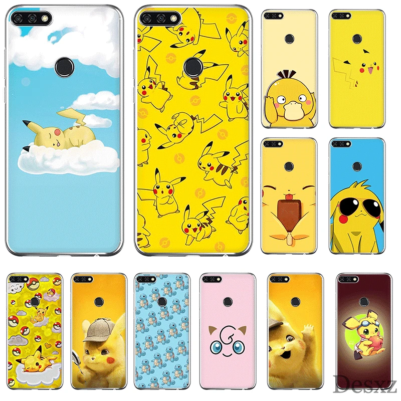 Чехол для мобильного телефона huawei P Smart Z Plus P30 P20 P10 P9 P8 Lite Pro Жесткий чехол Pikachu