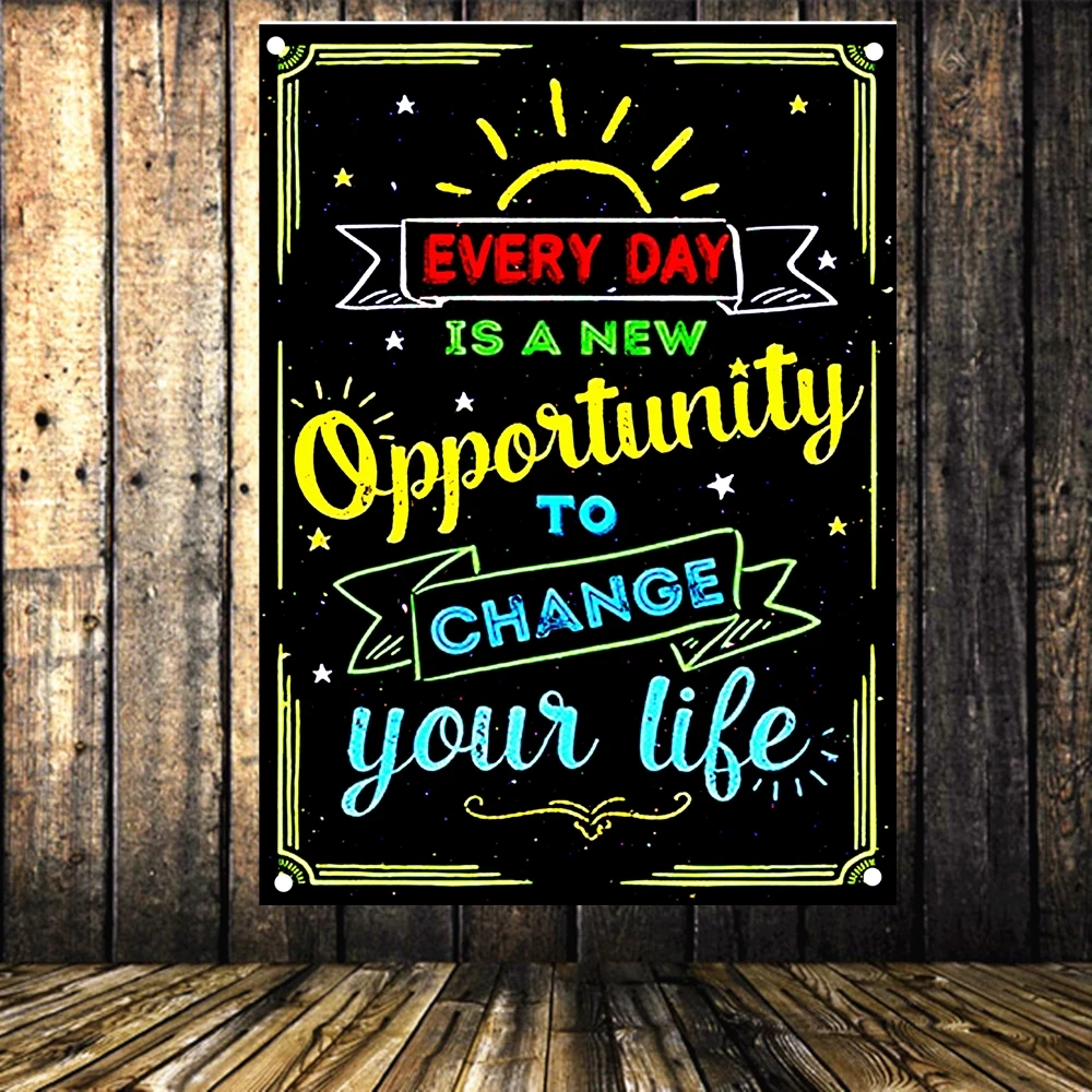 

Retro Designs Motivational Quote Workout Gym Posters Flag & Banner,Wall Hanging Classroom Office Wall Art Home Decoration H1