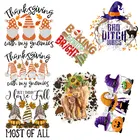 Нашивки для одежды на Хэллоуин, фестиваль, День благодарения, футболки сделай сам, куртки, носки, подушки, одежда сделай сам, аппликации