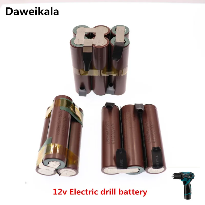 Аккумулятор 18650 hg2 3000 мА/ч 20 А для отвертки 10 8 В 12 6 в аккумулятор со сваркой полоски