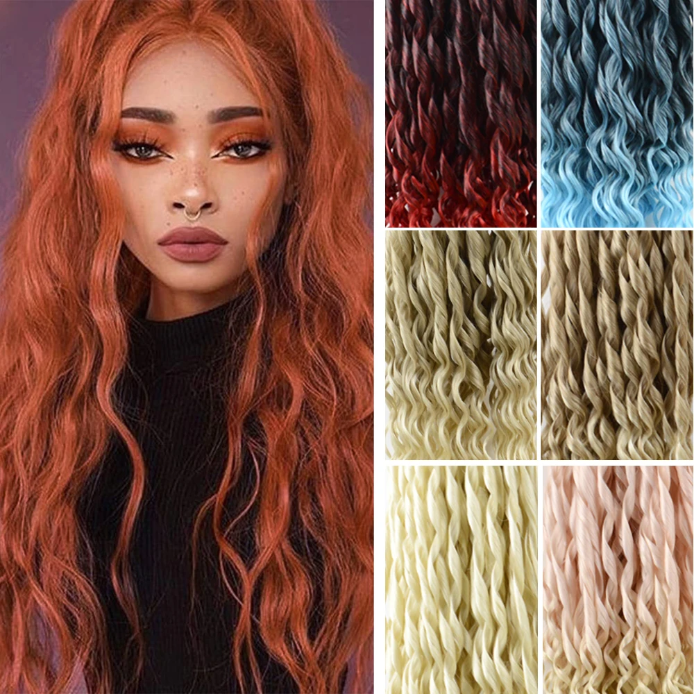 

Dansama Crochet Hair Extensions Braids Synthetic Hair Faux Locs Curly Loose Wave Curly Braiding Hair Passion Twist Crochet Hair