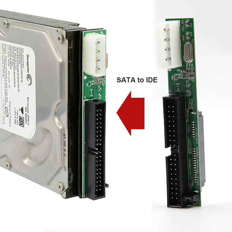 7 + 15Pin 2 5 Sata Женский до 3 дюймов Ide адаптер Sata-Ide конвертер мужской 40 Pin порт для Ata 133
