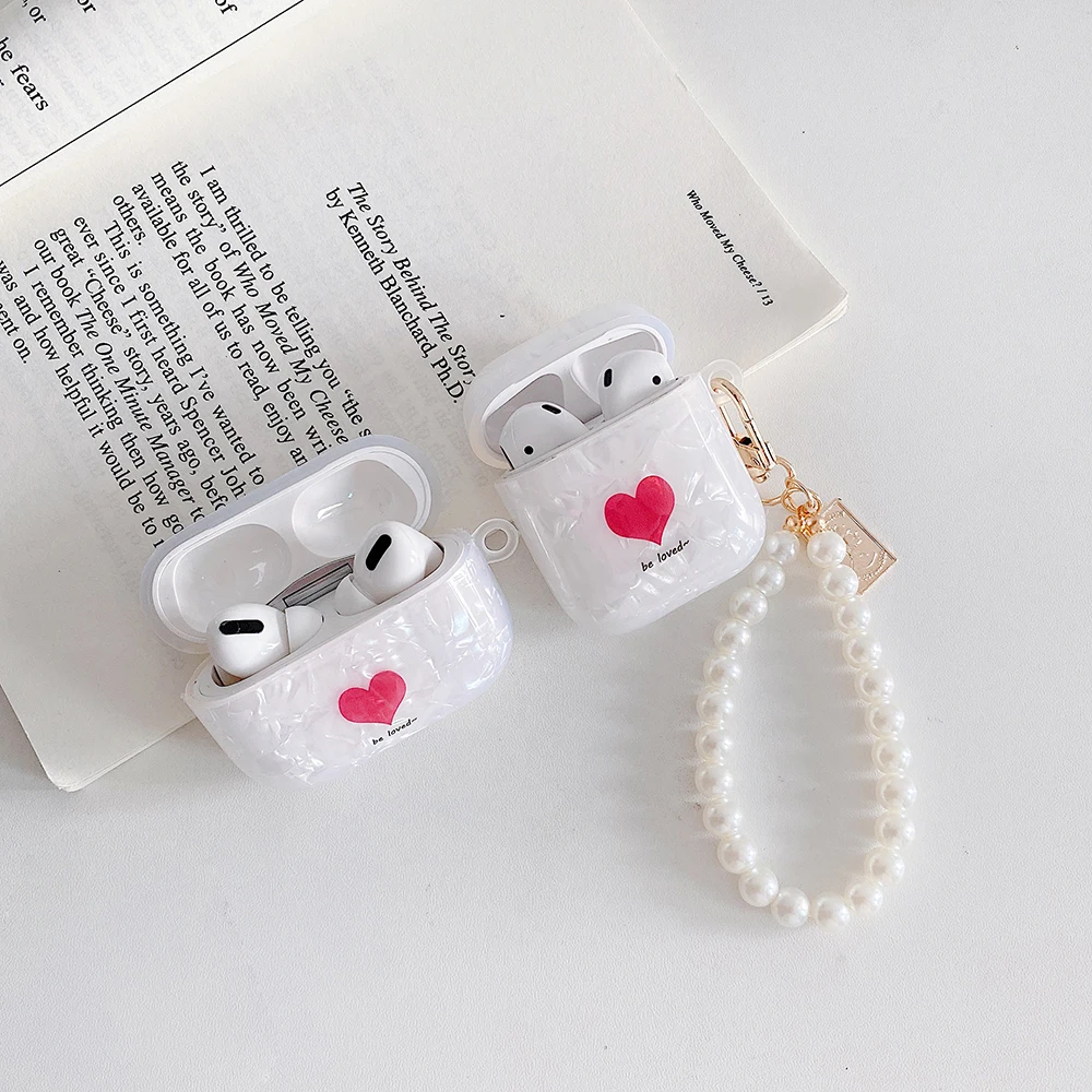 Чехол для наушников Apple Airpods Pro 2 в 1 с жемчужиной шнурки роскошный чехол Защитный