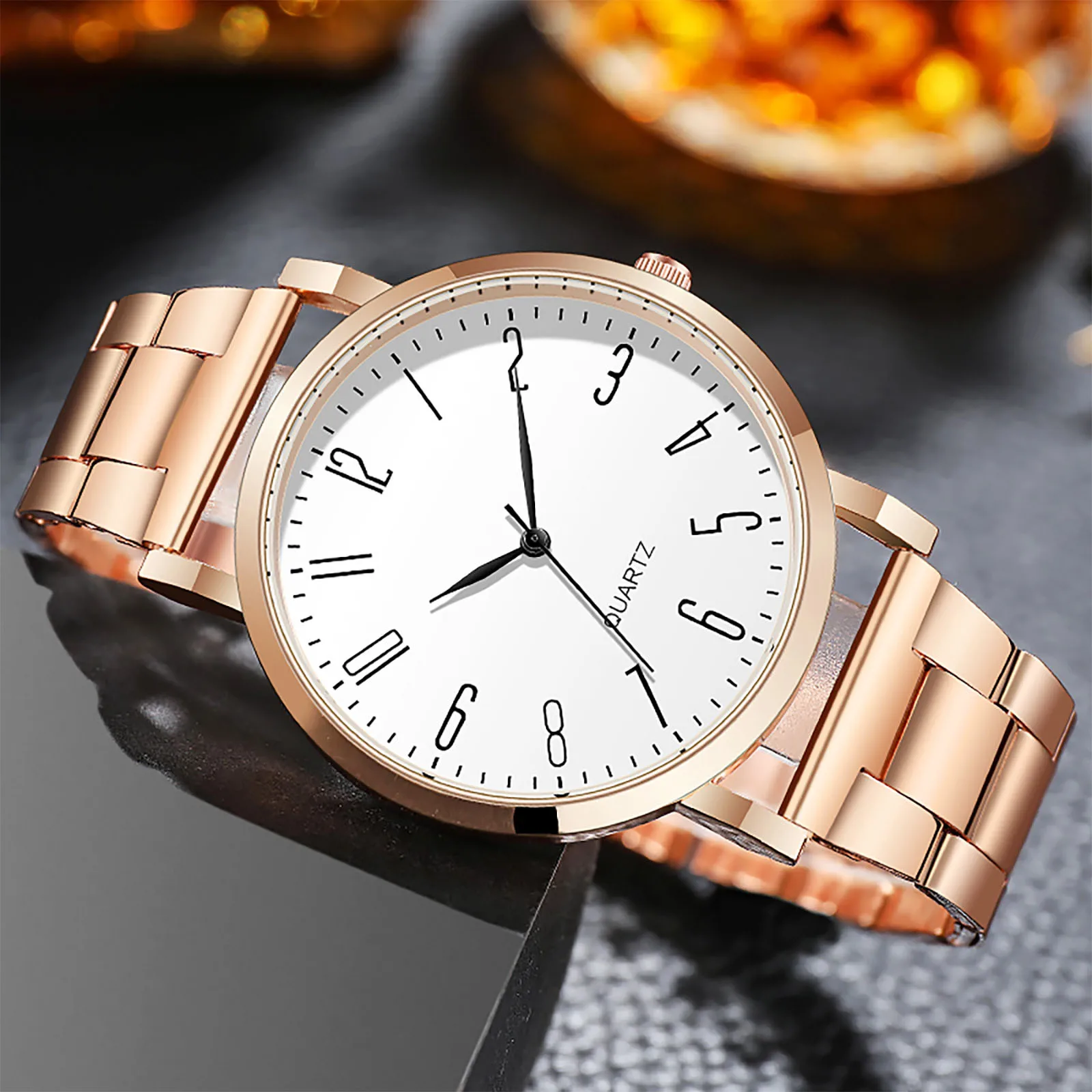 

Classic Rose Gold Men's Band Quartz Watch Simple Business Stainless Steel Mesh Belt Quartz Watch For Male Часы Женские