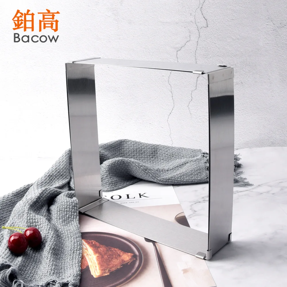 15 ~ 28 см из нержавеющей стали расширяемая квадратная форма для выпечки торта мусс