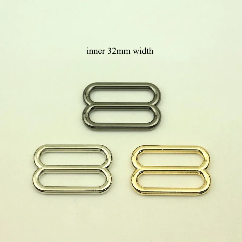 50pcs 20/25/32/38mm Metal Belt Buckles O D Ring Tri-Glide Bra Webbing Adjust Slider Buckle Bag Strap Garment Sewing Accessories