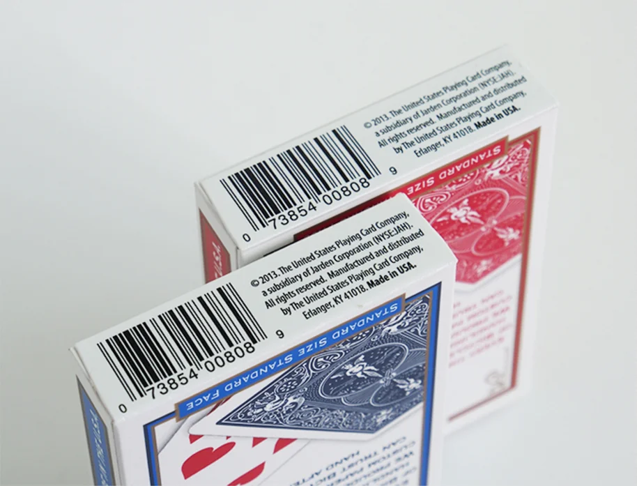 Карточная игра для велосипеда стандартный индекс красная/синяя колода 808