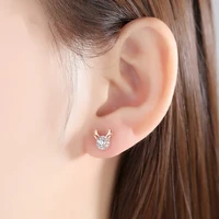 fashion stud earrings for women girl fashion jewelry customized 925 sterling silver rose gold color earrings