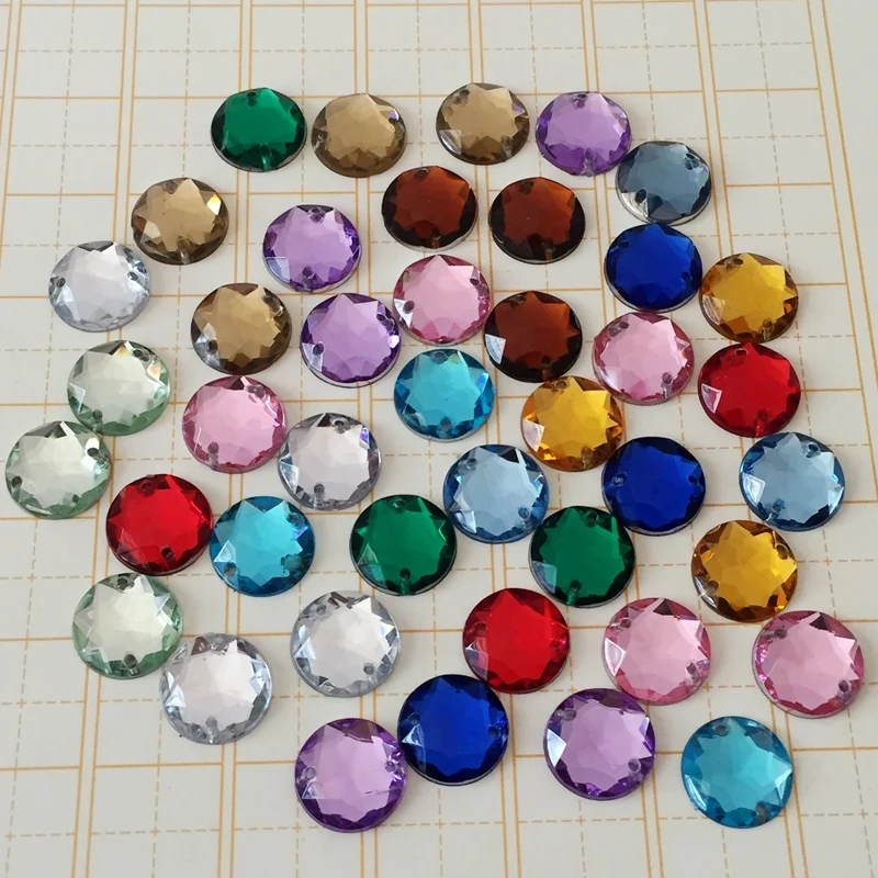 100 шт. восьмиугольные Акриловые зажимы для шитья круглые или двойные отверстия