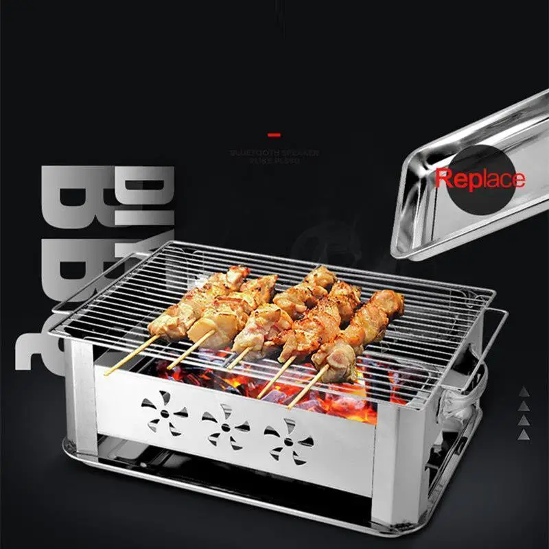

Portable Rotisserie Outdoor Kitchen Parrilla De Machine Carbon Charcoal Barbacoa Kebab Bbq Churrasco Seafood Fish Grill Plate