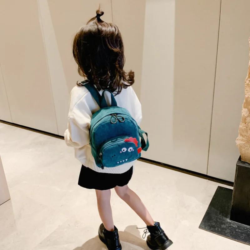 Kid Backpack Cute 3D Cartoon Dinosaur Anti-lost Printed Kindergarten orthopedic School Bag for Girl Boy Children