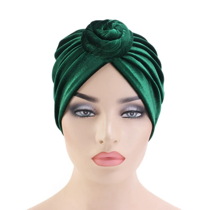 Donut Turban Caps for Women Hijab Cotton Headscarf Hat Female Headband Turbans Muslim Cap Chemotherapy | Тематическая одежда и