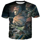 Новинка 2021, Мужскаяженская футболка с 3D рисунком из аниме нашивка долины ветра, модная крутая Повседневная стильная женская футболка
