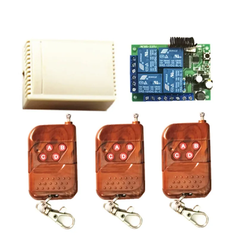 433 МГц пульт дистанционного управления переключатель переменного тока 85 В ~ 250 220 4