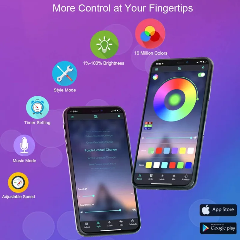 Светодиодная лента RGB 2835 цветов Bluetooth USB ИК-пульт дистанционного управления