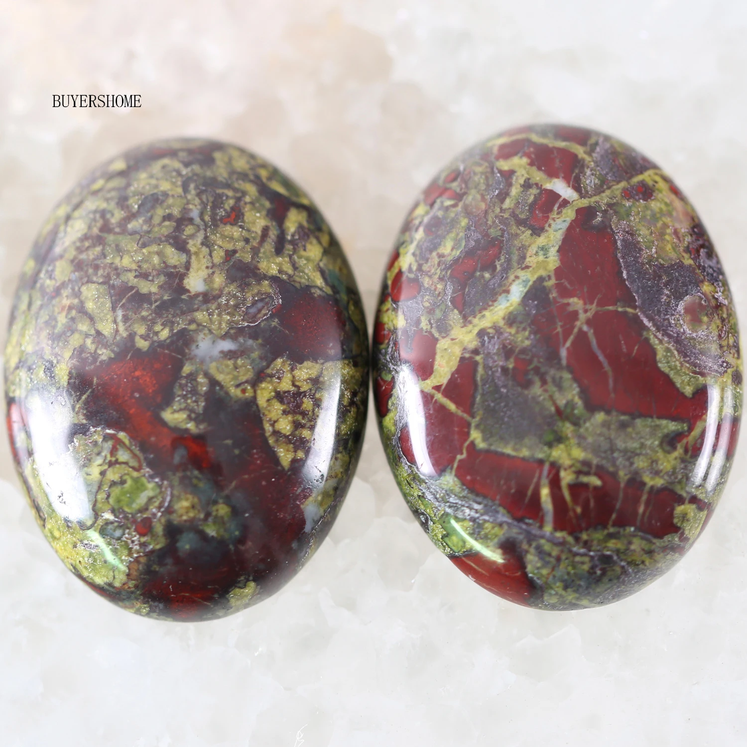 2Pcs/Lot 22x30MM Oval Natural Stone Bead Dragon Blood Stone CAB Cabochon For Jewelry Making DIY Bracelet Necklace K524