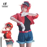 ROLECOS Anime Red Blood Cell Cosplay Costume Cells at Work CODE BLACK Cosplay Costume Women Uniform Costume Halloween Full Set