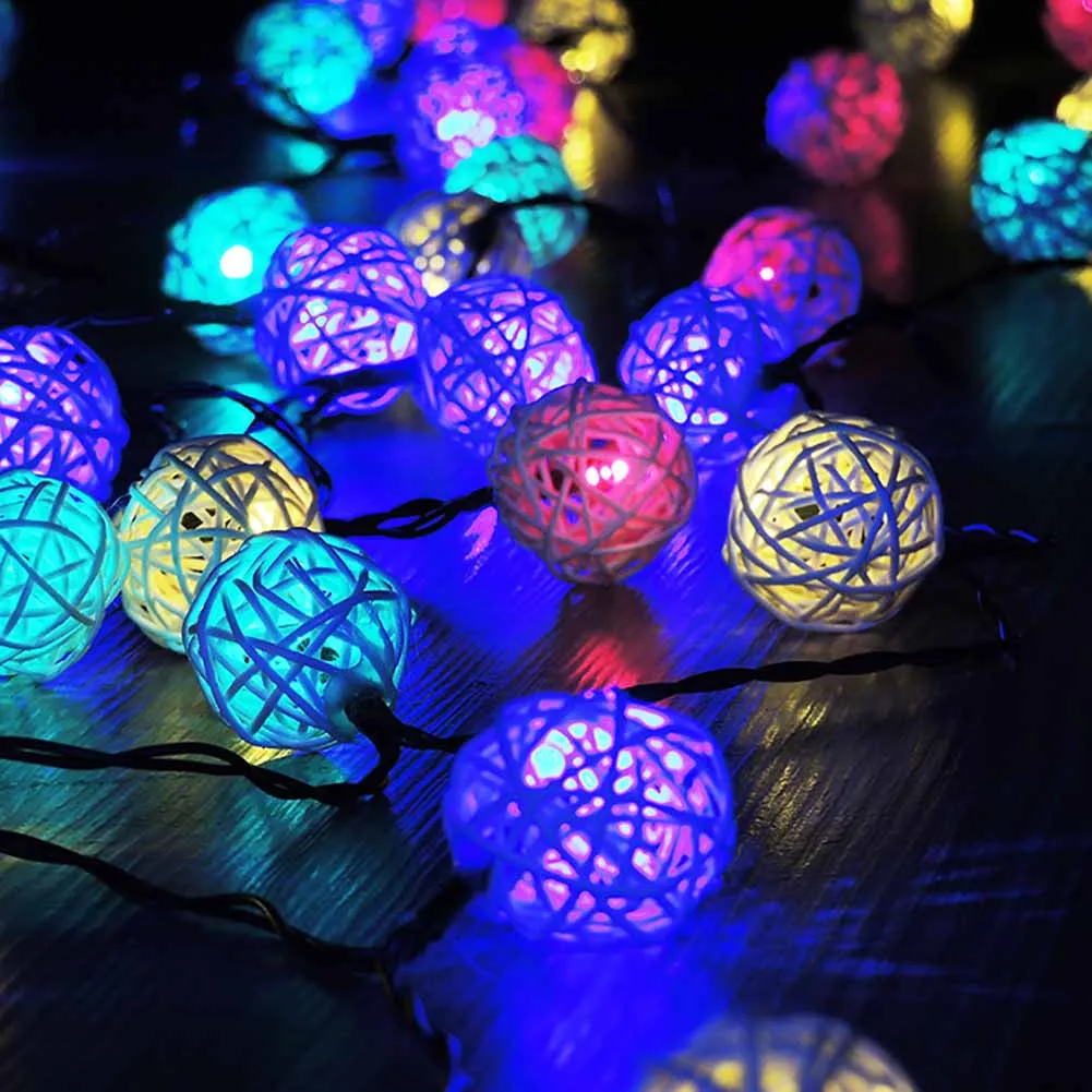 8 функций фонарь на солнечной батарее из ротанга в форме шара/зажима/стрекозы