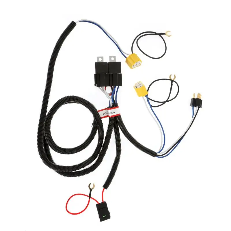 

12 V 80A LED Headlight Wiring Harness Kit 2 Lamp Brightener Headlight Booster Wire Fit For Subaru Toyota Head Lights