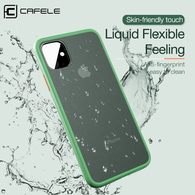 Cafele Phone Case For iPhone 11 Pro Thin Cover Protector pro Max Anti-Fingerprint Waterproof Soft + PC |