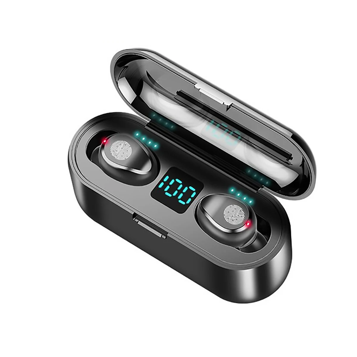 Цифровой дисплей Bluetooth 5,0 TWS наушники беспроводные наушники стерео Спортивные Беспроводные гарнитуры 2000 мАч Мощность для iPhone Xiaomi