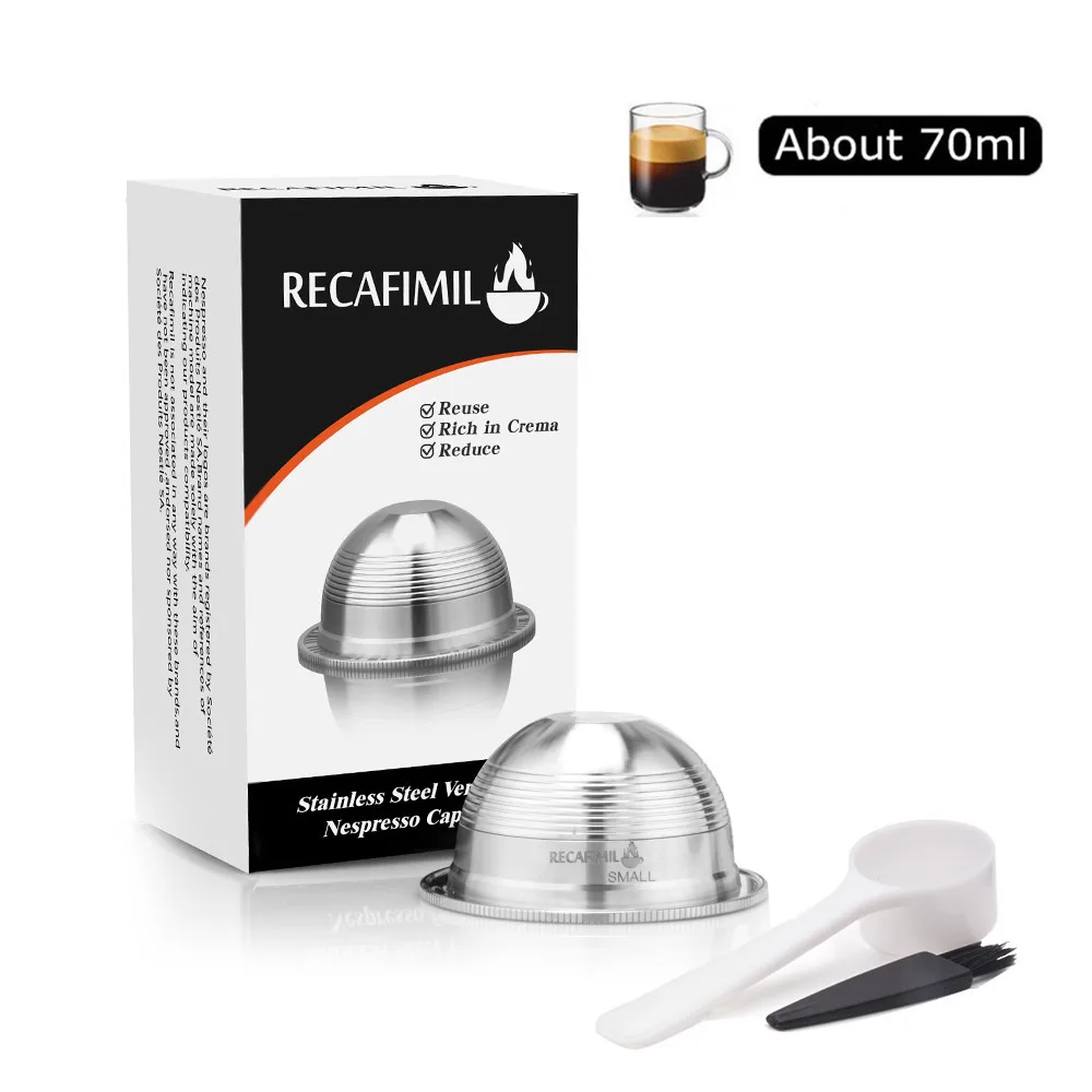 Фильтры для кофе Nespresso Vertuo Vertuoline Plus& Delonghi ENV150 пополняемая многоразовая капсула из нержавеющей стали - Цвет: G1 Small