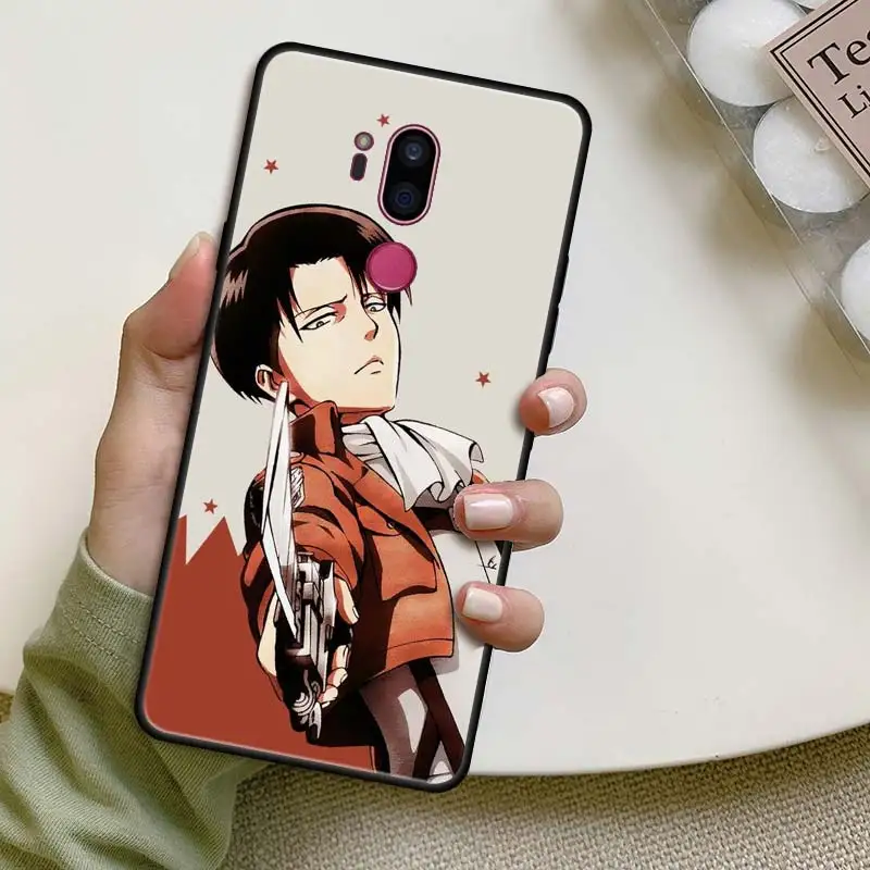 

Anime Attack On Titan Case for LG K40 K40s K41s K50 K51s K61 G7 G8 ThinQ Q51 Q61 Q60 Q70 Coque Black Silicone Phone Cover
