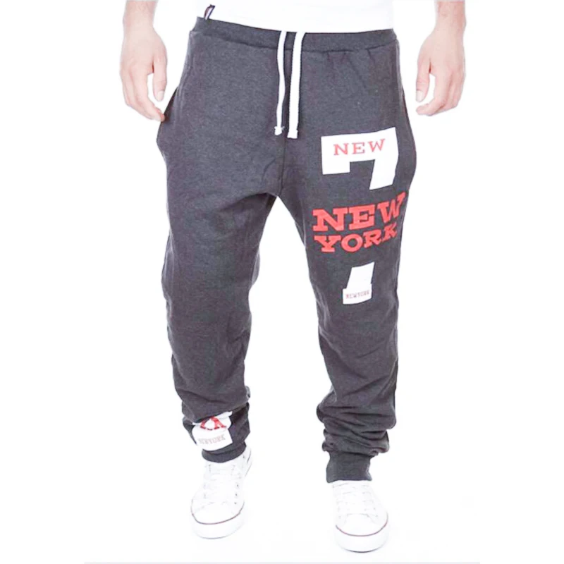 

Mens Casual Pants Letter Print Sweatpants 2021 New Male Lace-up Loose Hip Trousers Joggers Track Cotton Pants