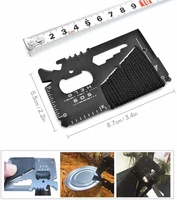 14 in 1 stainless steel credit card wallet multitool outdoor pocket hunting knife camping hiking sos survival emergency tools