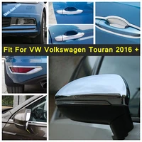 chrome front rear fog light rearview mirror rain visor door handle cover trim for vw volkswagen touran 2016 2021 exterior